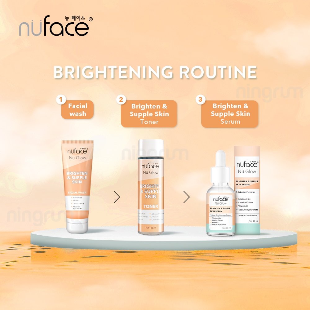 Ningrum - NUFACE Nu Glow Toner 100ml | Brighten &amp; Supple Skin Toner | Acne Prone Care Toner | Hydra Lock &amp; Youthful Toner | Perawatan Kecantikan Wajah Toner Original BPOM - 8508