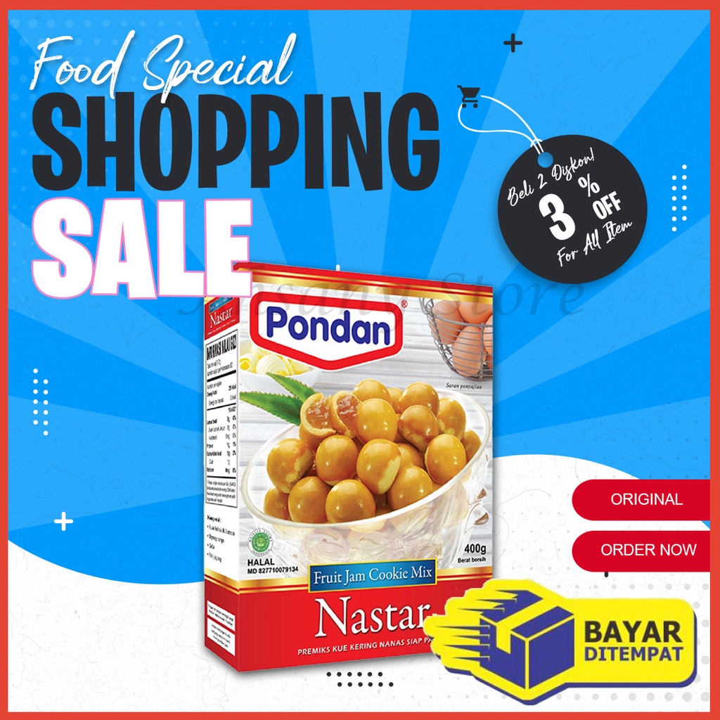 

Tepung Pondan Premix Nastar 400gr