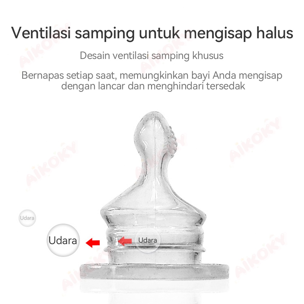 AIKOKY Huki Silicone Nipple Baby 3.7 cm Dot Silikon Bayi BPA Free