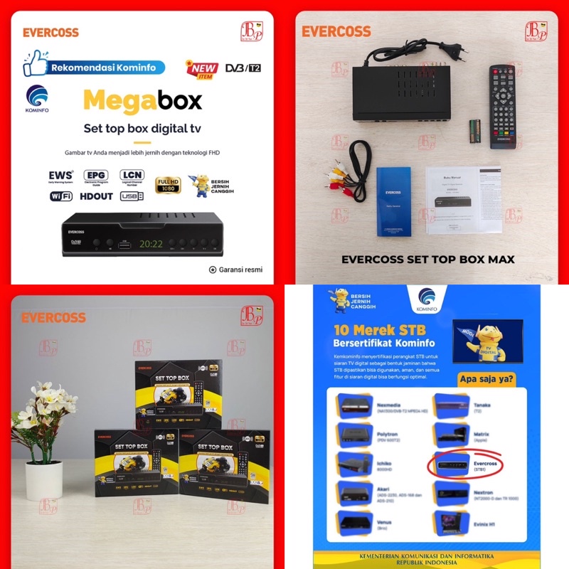 STB EVERCOSS REKOMENDASI KOMINFO