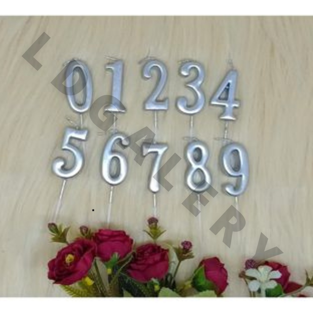 LDG Lilin Ulang Tahun Angka / Lilin Angka 0-9 / Birthday Numeric Candle / Lilin Angka Warna Import Murah