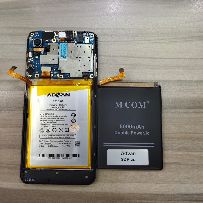 Battery Batere Batre Baterai Double Power Mcom Advan G2 Plus Kapasitas 5000 MAH