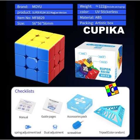 Rubik Rubik 3x3 Moyu Super RS3M 2022 Magnetic Maglev Ball Core Ori