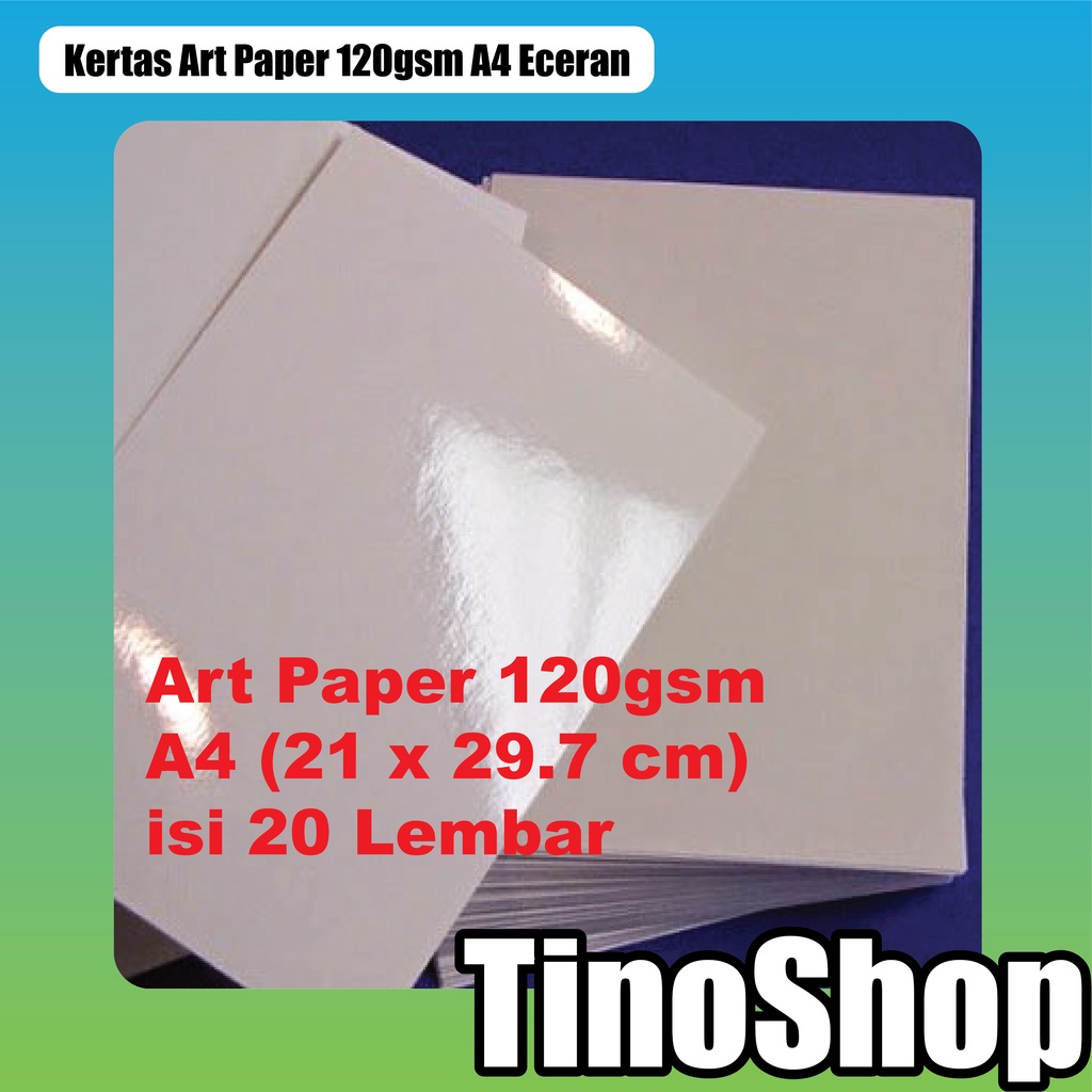 

Jual Kertas Art Paper 120gsm A4 Eceran / Kertas Print Art Paper / isi 20 lembar