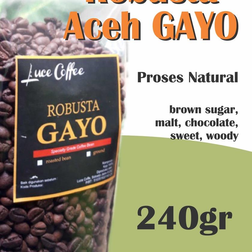 

Diskon [FG2] Luce Coffee Kopi ROBUSTA Gayo 240gr - biji atau bubuk