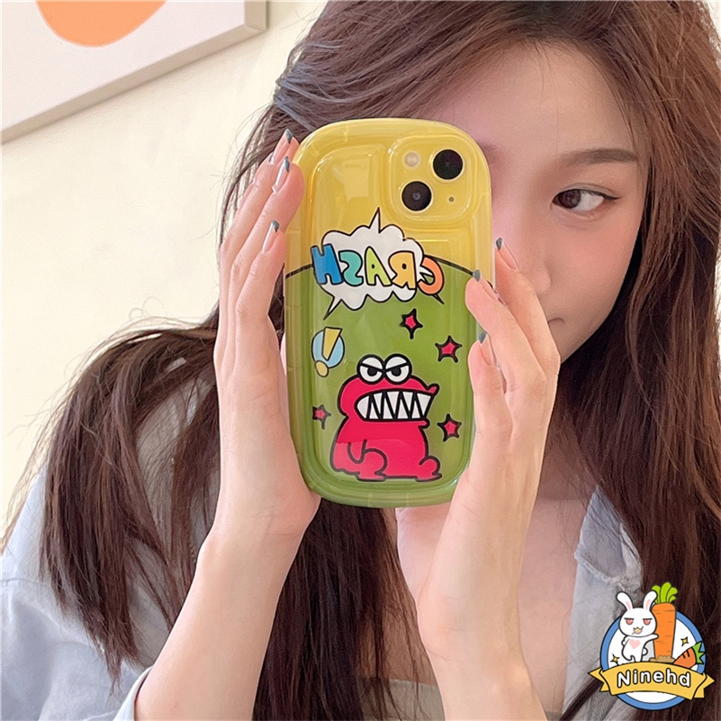 IPHONE Casing Kompatibel Untuk Iphone14 13 12 11 Pro Max X Xr Xs Max8 7 6 6s Plus SE Kartun Monster Kecil Bening Silikon Casing Ponsel Shockproof Bingkai Perlindungan Kamera Cover Pelindung