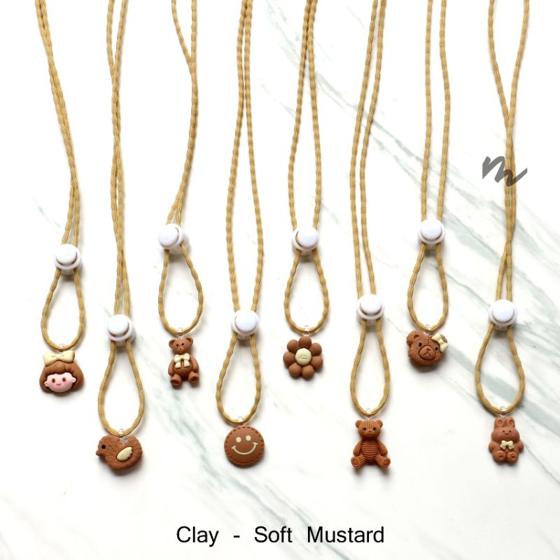 STRAP MASKER CLAY SOFT MUSTARD / STRAP MASKER CLAY / STRAP MASKER / TALI MASKER / PENGAIT MASKER / K