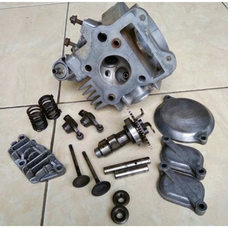ORIGINAL Set Blok Kop Pala Busi Suzuki Smash 110 Lama / Smash 110 New Smash Sr Original Copotan Moto