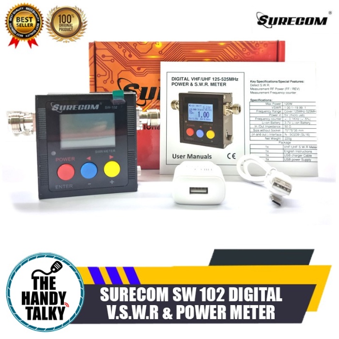 SURECOM SW-102 SW 102 SW102 DIGITAL VSWR & POWER METER SURECOM DIGITAL