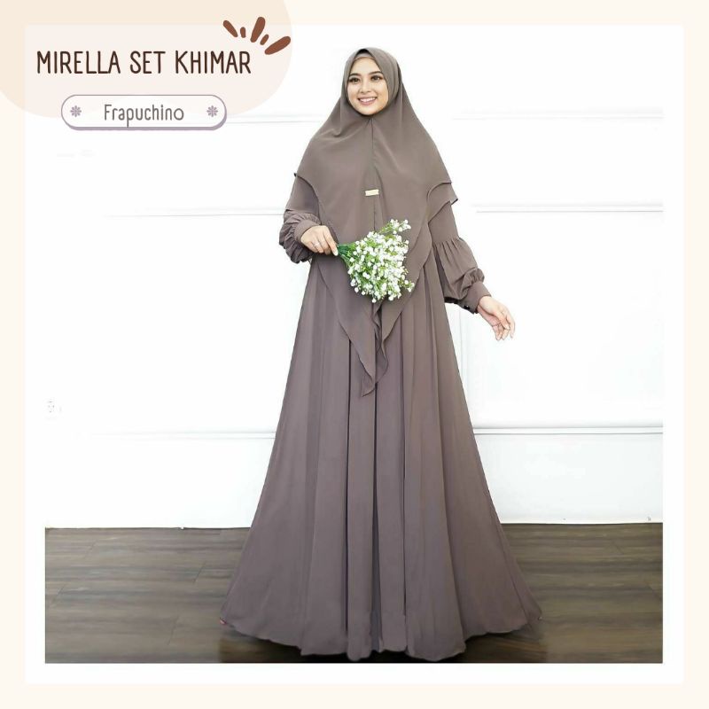 FREE SCRUNCHIE READY STOCK MIRELLE SET KHIMAR FREE BROSS