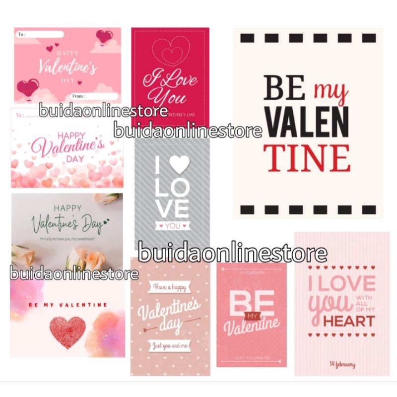 

Stiker Label Kartu Ucapan Hangtag Happy Valentine's Day Selamat Hari Kasih sayang I Love you be my valentine dekorasi kado katakan cinta buket bunga balon cokelat coklat kotak toples hampers gift parcel dus box