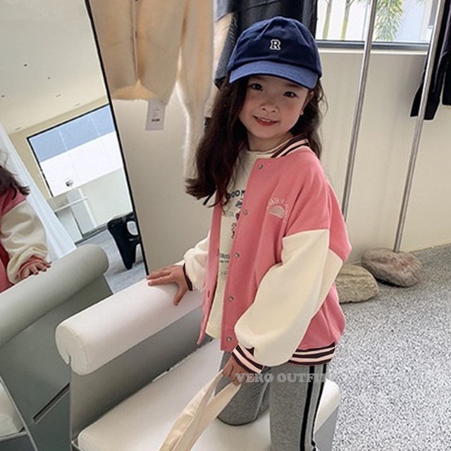 Jaket Varsity Baseball Bomber Anak Laki Laki Perempuan Dewasa Anak Tanggung Usia 1 2 3 4 5 6 7 8 9 1