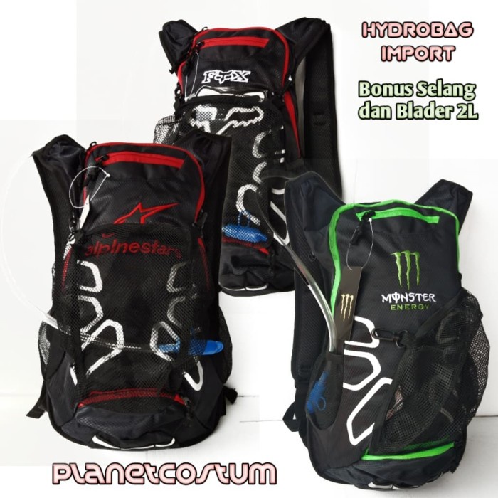 Suki Tas Motor Cross Trail Touring Adventure Ransel Dengan Blader Selang