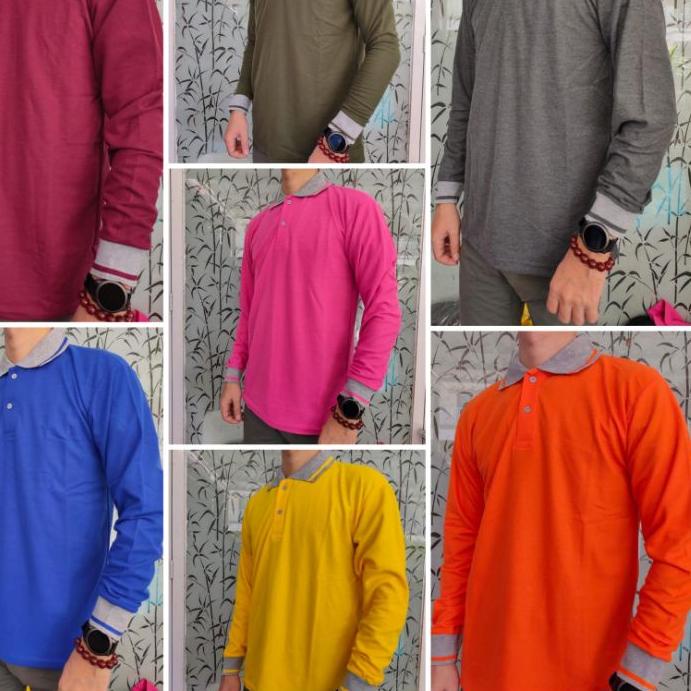 Miliki Kaos Polo Lengan Panjang M,L,XL,XXL,XXXL . . . . .