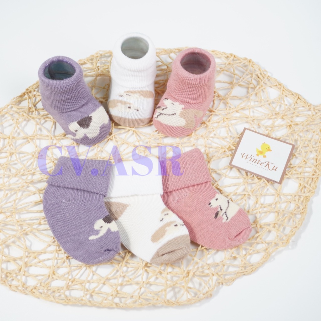 Termurah Kaos Kaki Bayi Motif Karakter Satu Set Isi 3