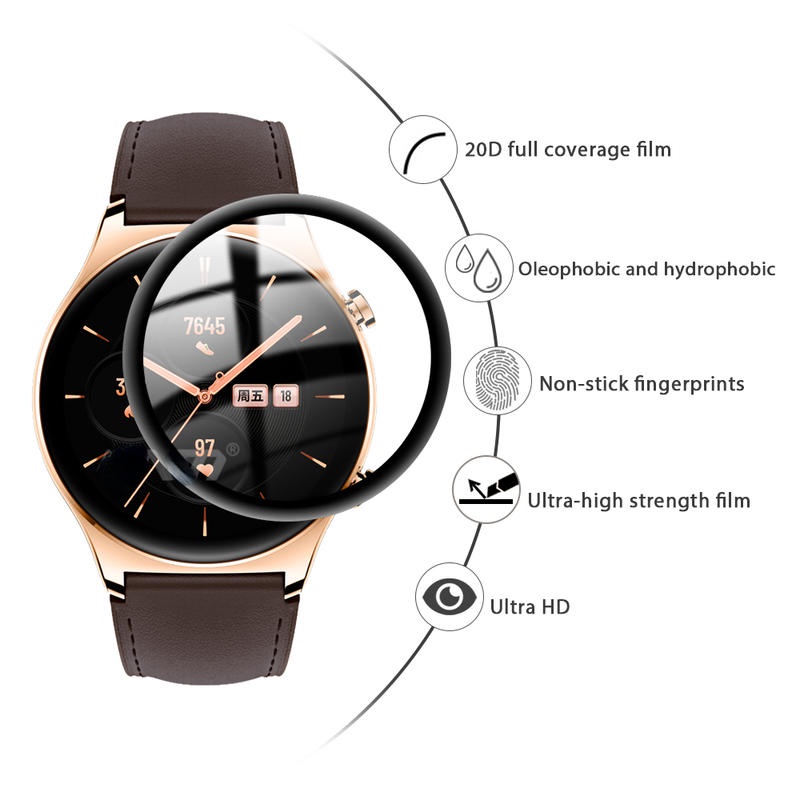 Film Pelindung Layar 5D Untuk Huawei watch Gt3 2 Pro 2e 42mm 46mm 43mm Smartwatch Soft Cover Pelindung Untuk Huawei watch 3pro Fit 2d (Bukan Kaca)