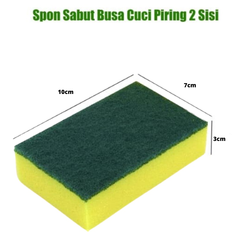 Spon Busa Cuci Piring Sabut / Busa Cuci Piring Sabut Hijau / Spon Busa Sabut Cuci Piring 2 Sisi