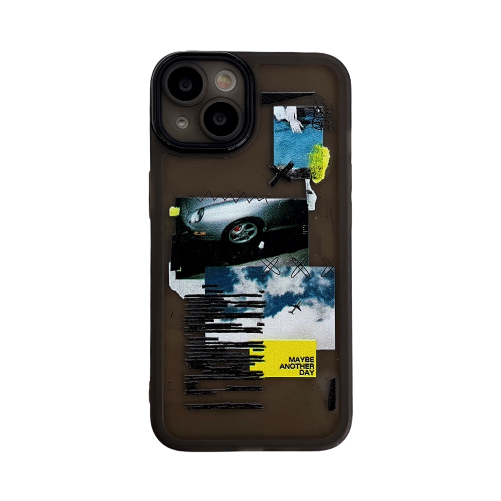 IPHONE  Luxury Silicone Clear Case High Street Hip-hop Street Culture Bumper Untuk Iphone14 13 11 12 Pro Max Mini XR X XS Plus Plating Lembut Shockproof Cover