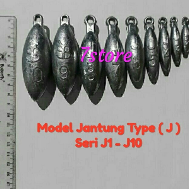 Pancing Timah Pancing Model Jantung Kiloan