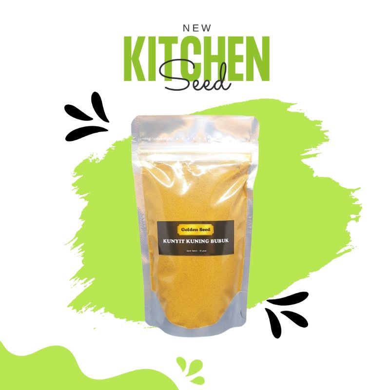 

Kunyit Kunir Serbuk Bubuk Kuning Bumbu Dapur Rumah Turmeric Powder Organik Murni 80 Gram