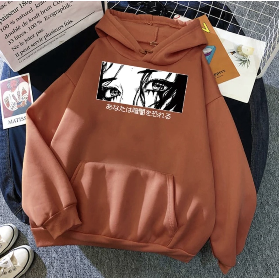 COOL EYES ANIME Jumper Hoodie II COOL EYES ANIME  Sweater Hoodie Trendy II Sweter Oblong Topi Sz M - XL Anak &amp; Dewasa ( Pria &amp; Wanita )