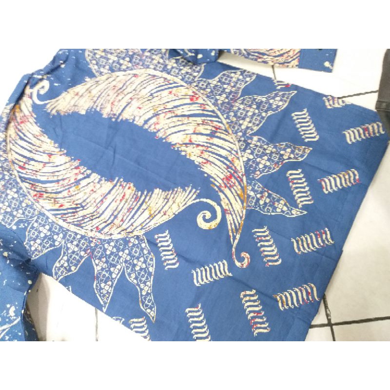 Kemeja Batik Reksabayu BLUE SOF Sof Lembut Florist