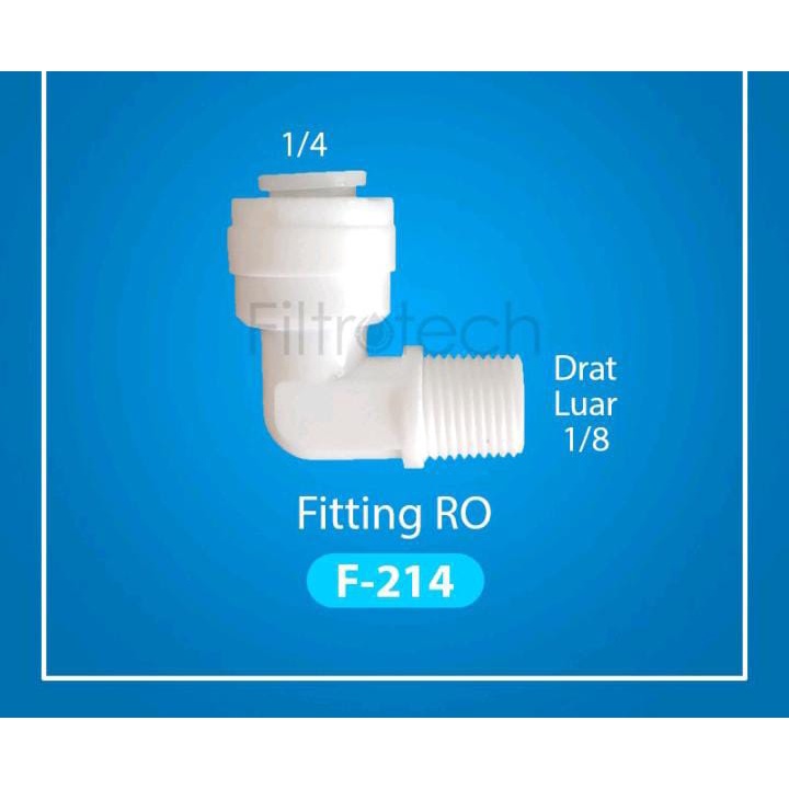 ELBOW RO L SELANG  1/4'' DRAT LUAR 1/8''
