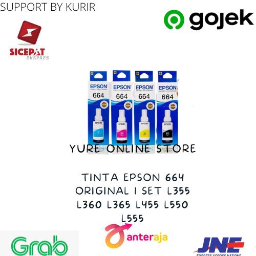 TINTA EPSON 664 ORIGINAL 1 SET L355 L360 L365 L455 L550 L555