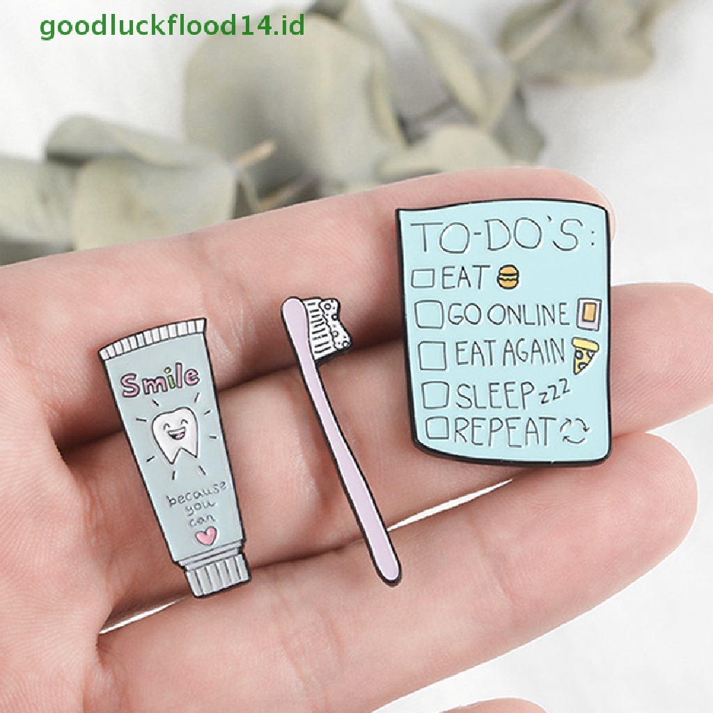 [GOOGFOUR] Kartun Enamel Sikat Gigi Odol Kerah Pin Smile Tooth Bros Perhiasan Hadiah [TOP]