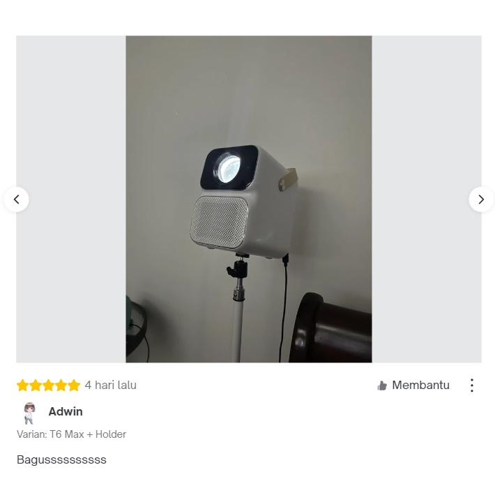 Wanbo T6 Max Smart Home Projector Android Support 4K Proyektor Wifi