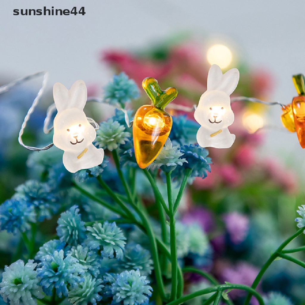 Sunshine 1Pc 1M LED Bunny String Lights Paskah Dekorasi Nikmat Pesta Dengan Kotak.