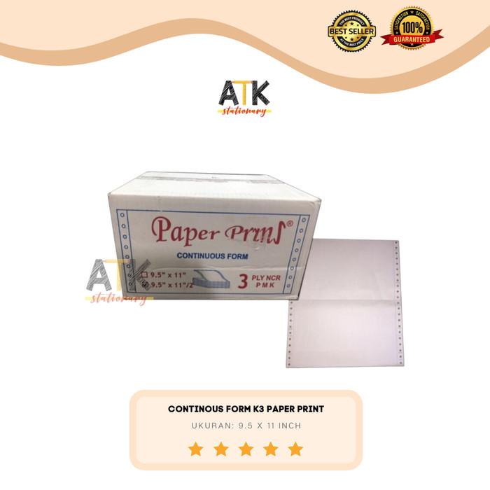 

Continous Form K3 Paper Print 3 Rangkap 9.5 X 11 atk
