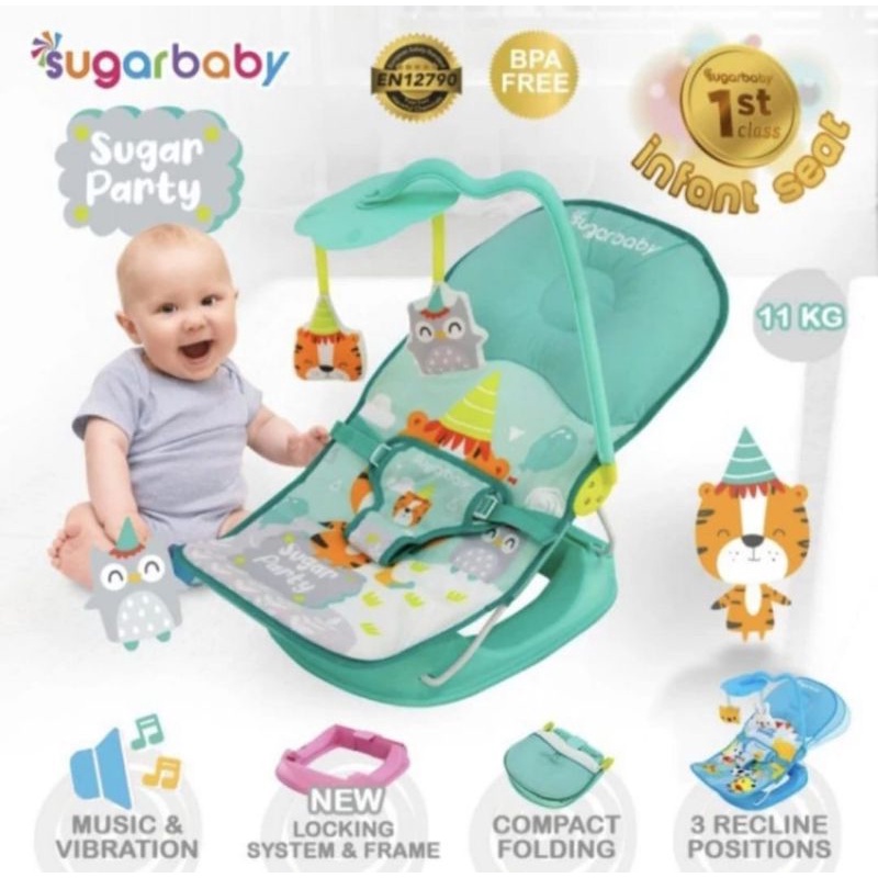 Sugar Baby Infant Seat / (Sugarbaby Kursi Getar + Musik + Mainan)