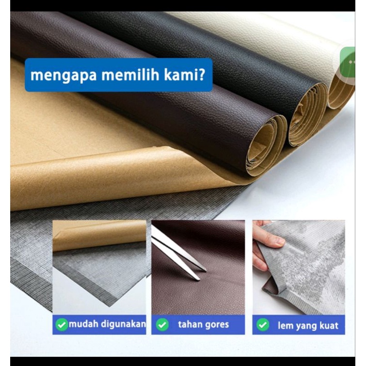 60cm*140cm Sticker Kulit Sofa Leather Repair Sticker Cover Perbaikan Kulit Yang Rusak Kulit Sofa Yang