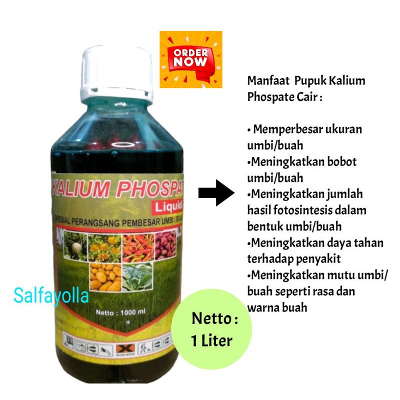 Kalium phospat pupuk cair tinggi kalsium nutrisi pembesar umbi buah 1 liter