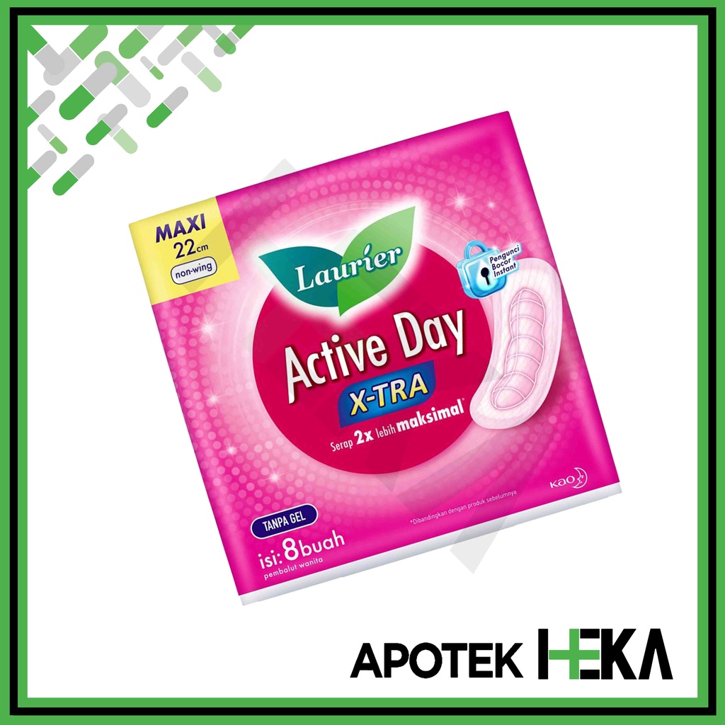 Laurier Active Day X-TRA Maxi 22 cm Non Wing - Pembalut Wanita (SEMARANG)