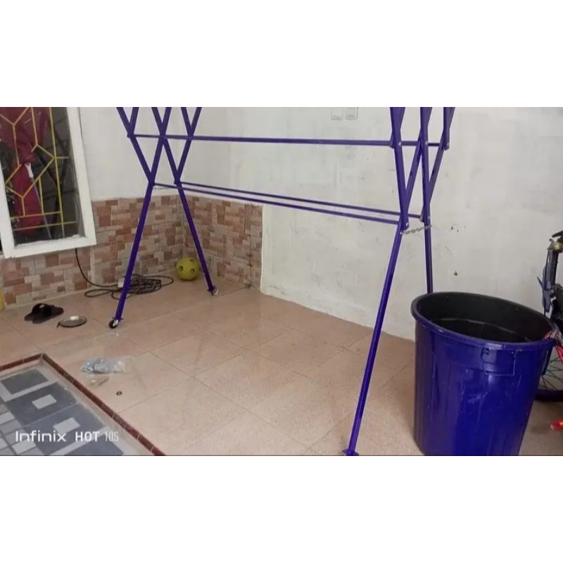 jemuran baju murah, jemuran baju besi galvanis anti karat,gantungan baju, ada rodanya