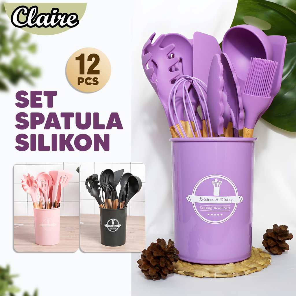 SET SPATULA 11 PCS / SPATULA ANTI LENGKET / SPATULA ALAT DAPUR