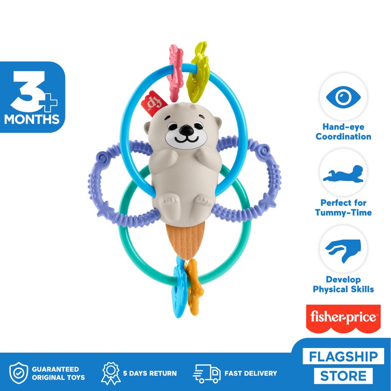 Fisher Price Twist and Teether Otter - Mainan Gigitan Anak Bayi