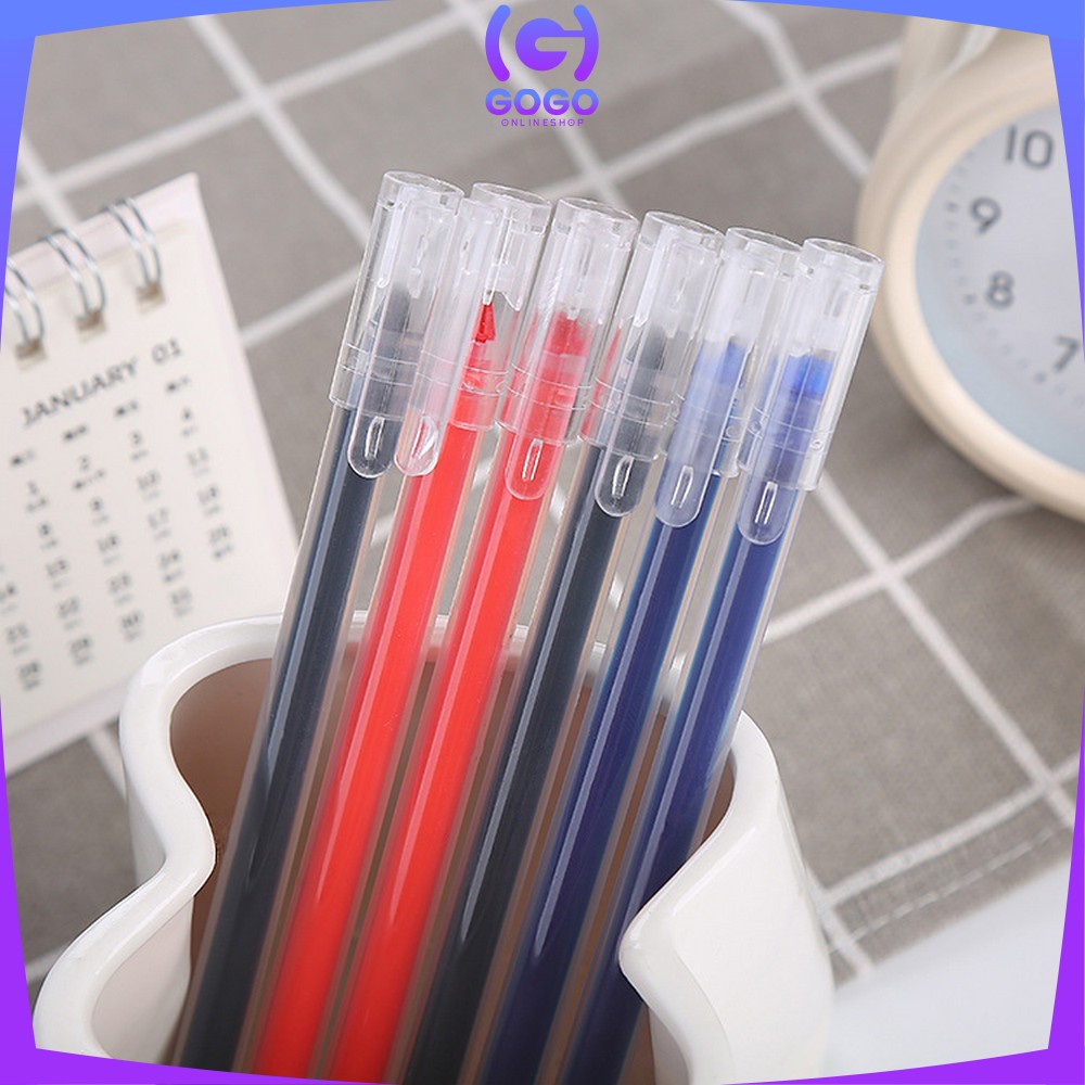 GOGO-A46 Pena Gel Alat Tulis Pulpen 0.5mm Motif Polos Simple / Pena Perlengkapan Sekolah Ballpoint / Pulpen Cair Kantor Sekolah Import