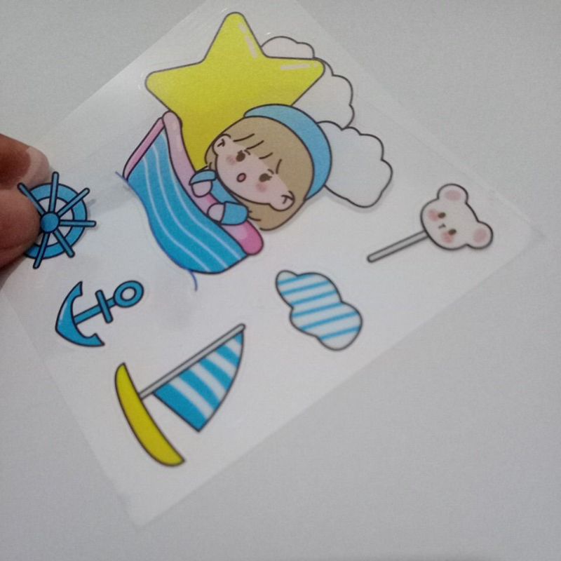 

✨stiker estetik anti air perlembar✨