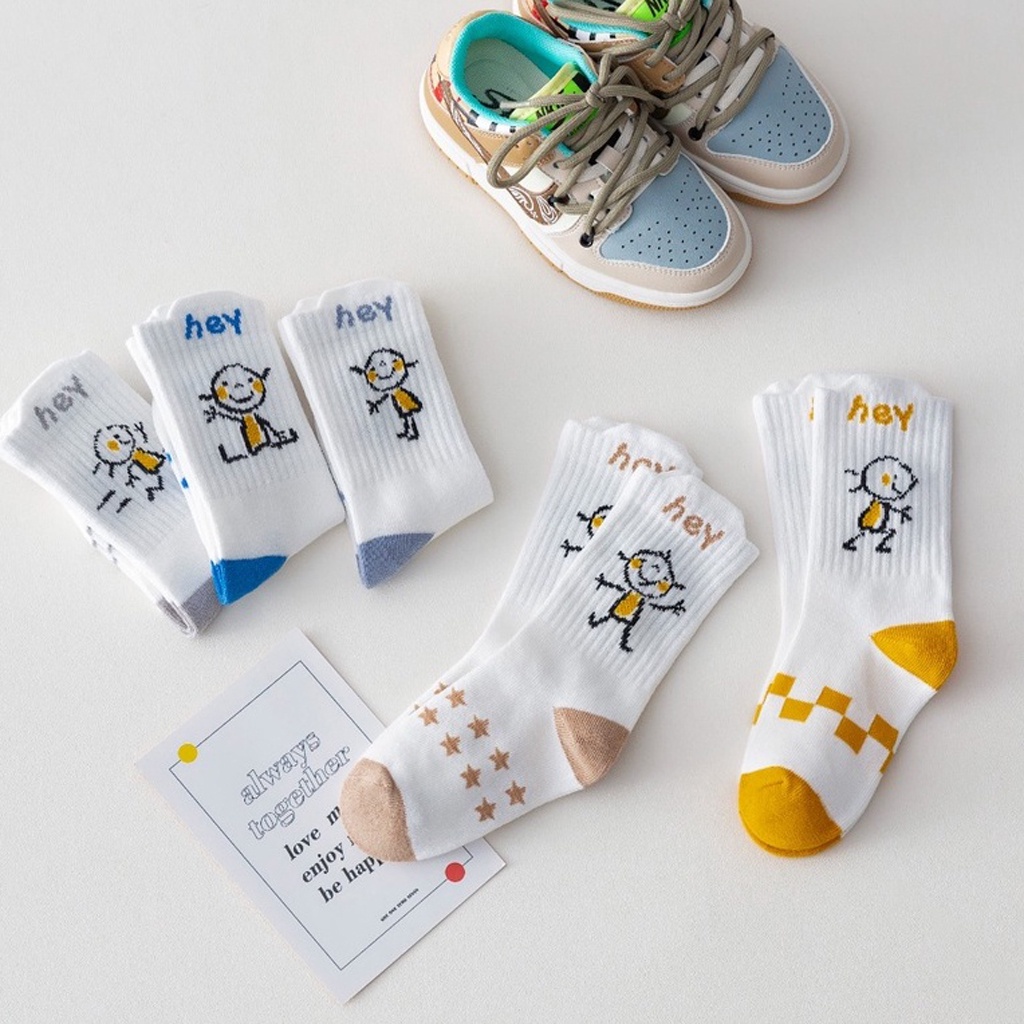 INFY - Kaos Kaki Anak Lucu Kaus Kaki Bayi Motif Hey Karakter KK065