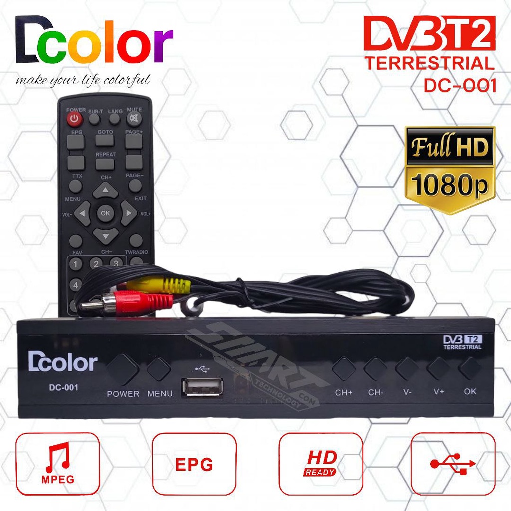 STB SET TOP BOX D COLOR DVB-T2 SET TOP BOX TV DIGITAL D COLOR