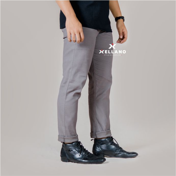 Celana chinos pria jumbo panjang bahan evan chino model slimfit melar size 27-44