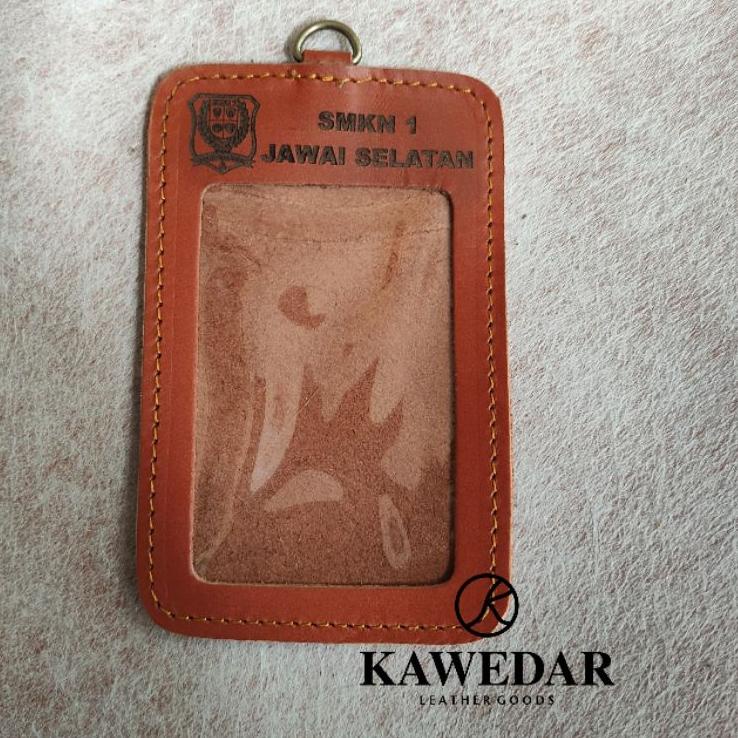 

ダ ID Card Holder Kulit Asli name tag Update!!