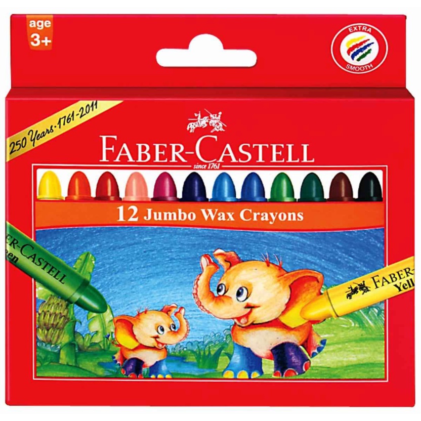 

crayon Fabercastell Wax Crayon Jumbo 90 mm 12 warna #120040-ESB