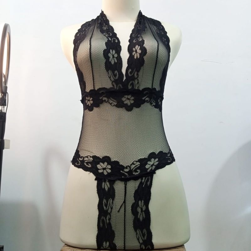 Lingerie bodysuit Transparant Baju Tidur wanita renda perempuan cewe women