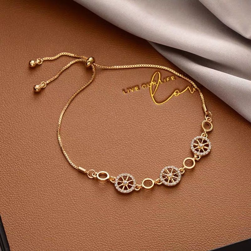 FerenHongXia Gelang Serut Rantai Aksen Bintang Gaya Korea Untuk Wanita