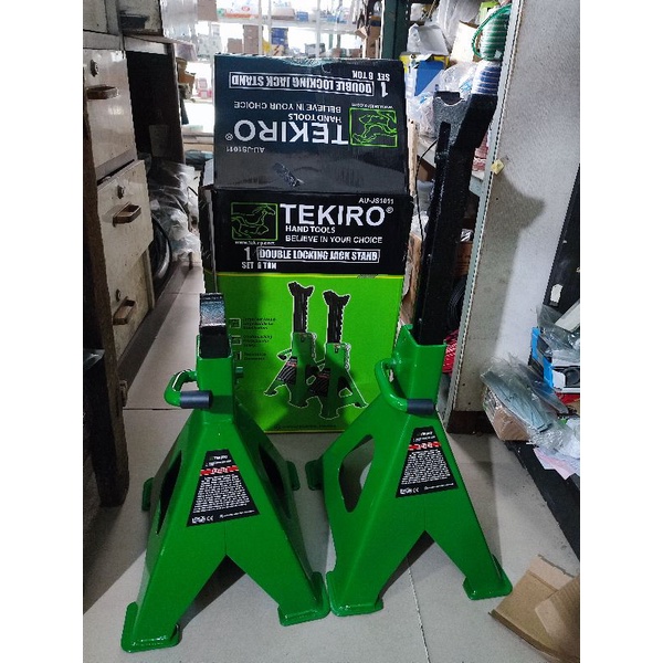 tekiro JS1011 tahanan dongkrak 6 ton double locking jack stand 6ton JS 1011