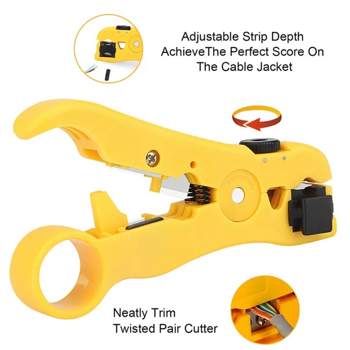 Stripper Stripping Pengupas Kabel Coaxial LAN Cable Wire Cutter HT-352